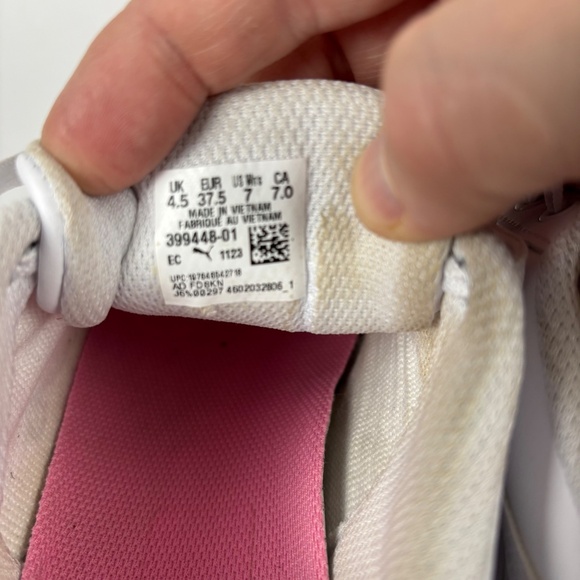 Puma Mayze White, Garnet Rose-Vine Embroidery Size 7 Platform Shoes - Picture 11 of 13